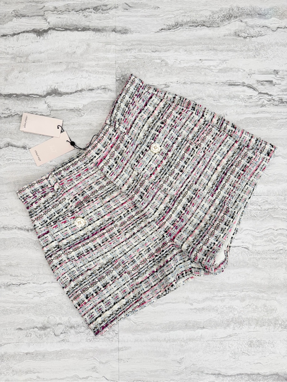 CINQ A SEPT Auden Tweed Shorts - Picture 5 of 10
